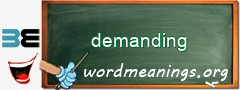 WordMeaning blackboard for demanding